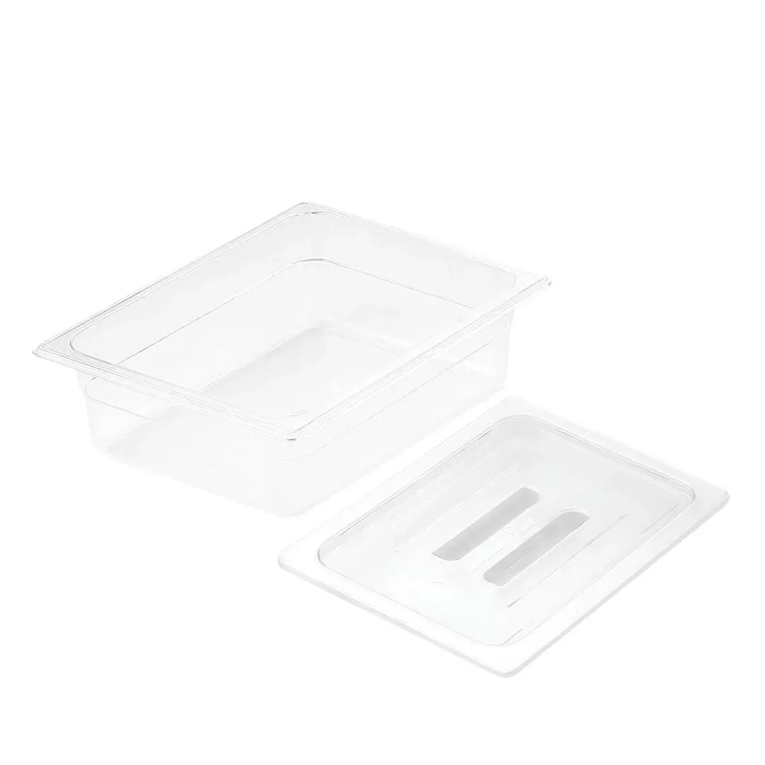 SOGA 100mm Clear Gastronorm GN Pan 1/2 Food Tray Storage with Lid - Home & Garden