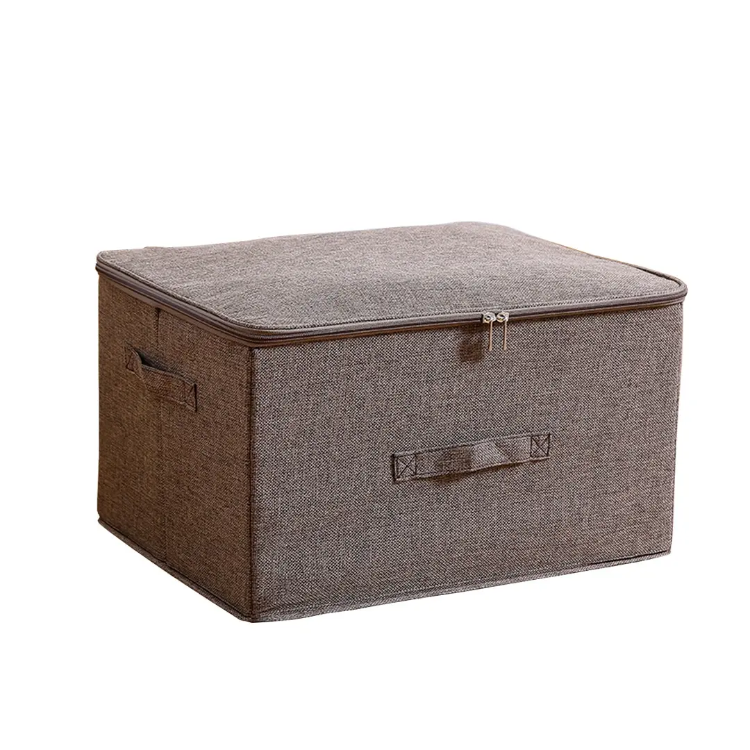 SOGA Coffee Large Portable Double Zipper Storage Box Moisture Proof Clothes Basket Foldable Home Organiser - Outdoor Storage Boxes - Up to 60% off