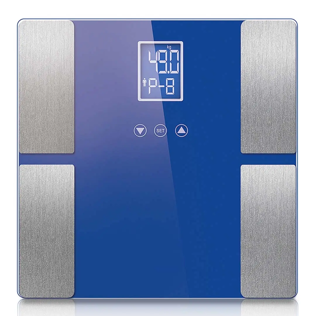 SOGA Digital Electronic LCD Bathroom Body Fat Scale Weighing Scales Weight Monitor Blue - Health