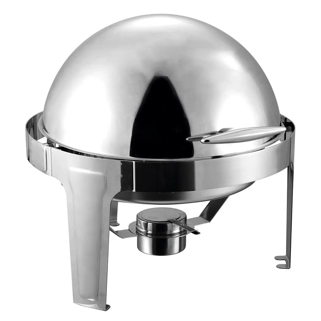 SOGA 6L Stainless Steel Chafing Food Warmer Catering Dish Round Roll Top - Home & Garden