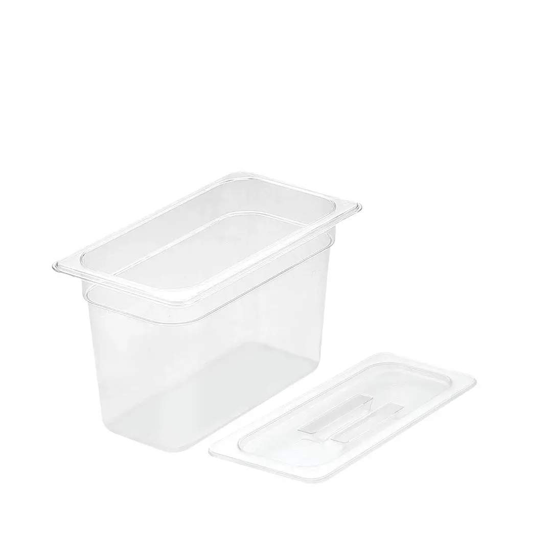 SOGA 200mm Clear Gastronorm GN Pan 1/3 Food Tray Storage with Lid - Home & Garden