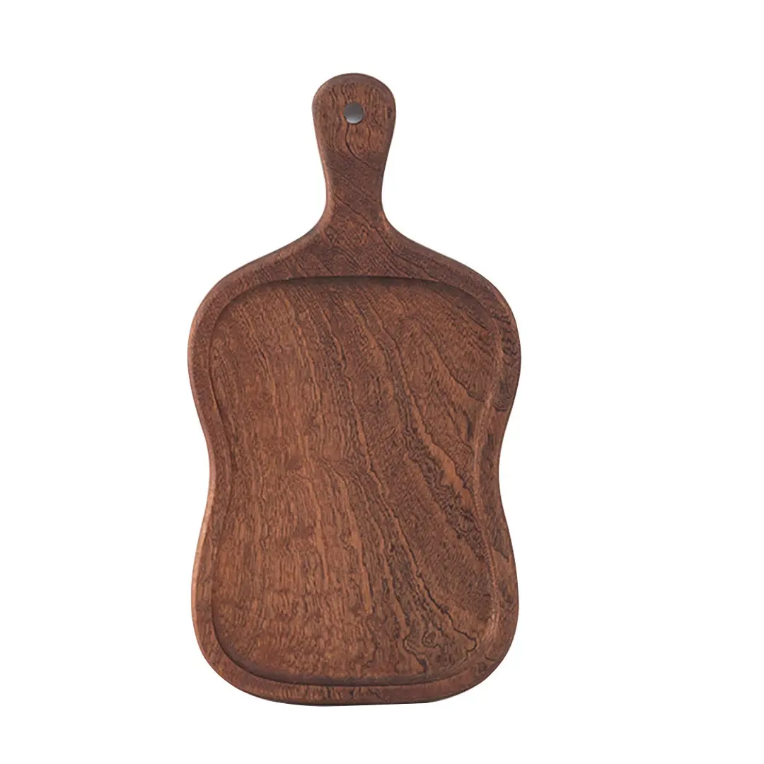 SOGA 18cm Brown Wooden Serving Tray Board Paddle with Handle Home Decor - Home & Garden