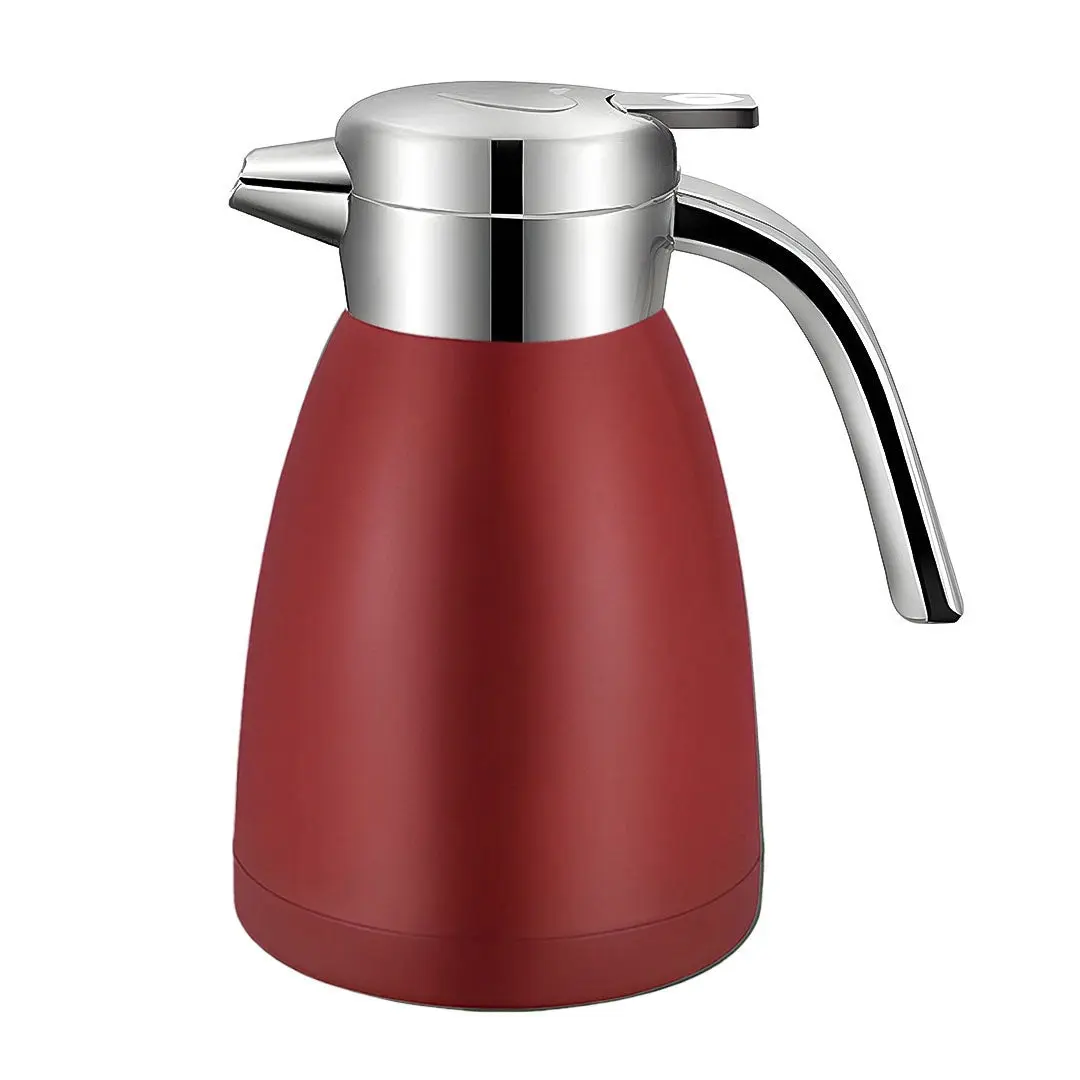 SOGA 2.2L Stainless Steel Water Bottle Insulated Vacuum Flask Coffee Jug Thermal Red - Home & Garden