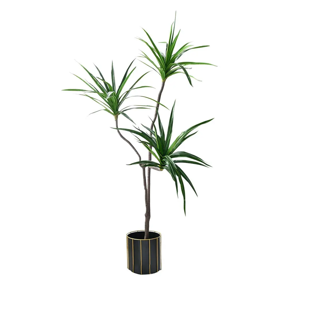SOGA 180cm Green Artificial Indoor Brazlian Iron Tree Fake Plant Decorative 3 Heads - Home & Garden