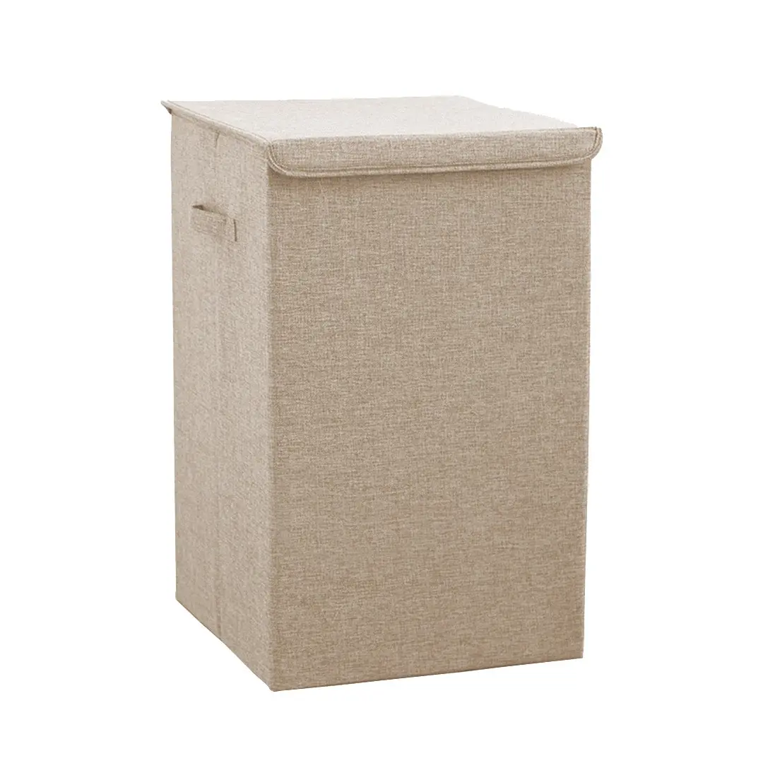 SOGA Beige Large Collapsible Laundry Hamper Storage Box Foldable Canvas Basket Home Organiser Decor - Outdoor Storage Boxes - Up to 60% off