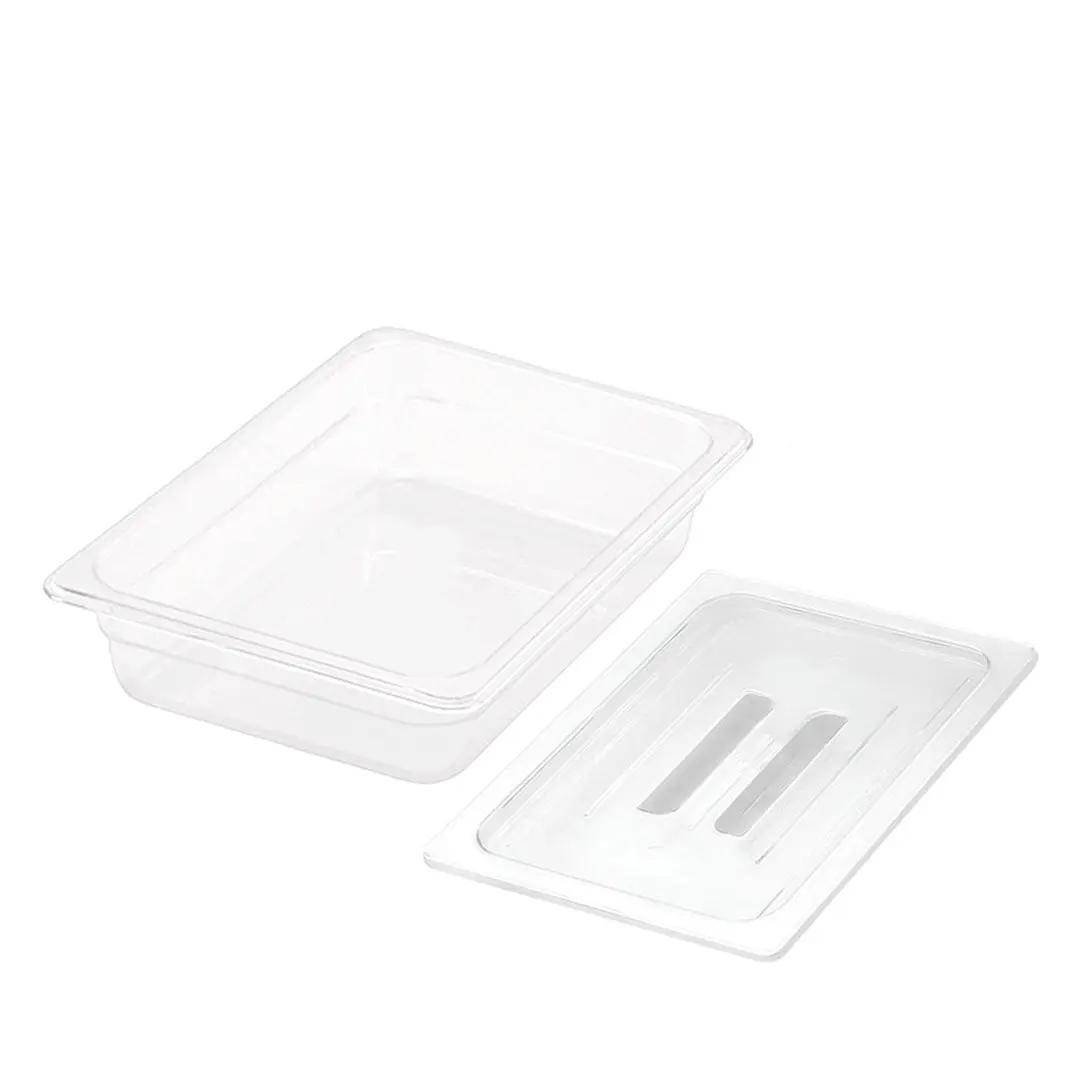 SOGA 65mm Clear Gastronorm GN Pan 1/2 Food Tray Storage with Lid - Home & Garden