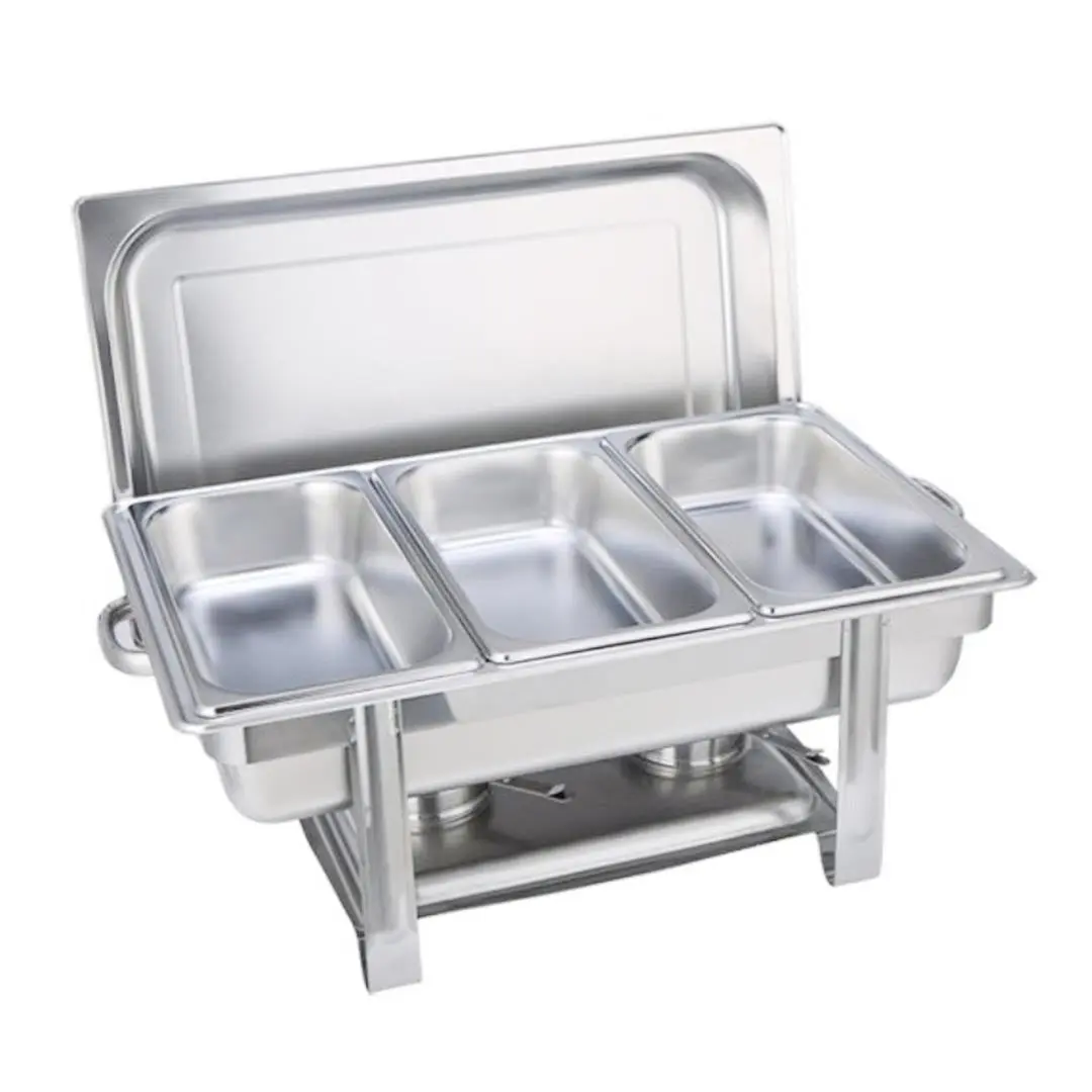 SOGA Triple Tray Stainless Steel Chafing Dish Food Warmer - Home & Garden