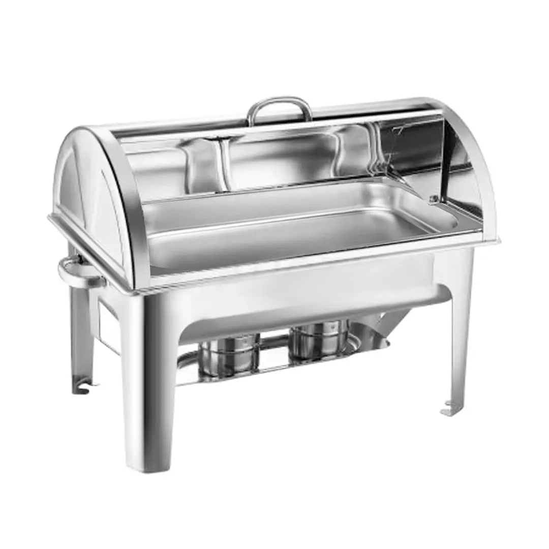 SOGA 9L Stainless Steel Full Size Roll Top Chafing Dish Food Warmer - Home & Garden