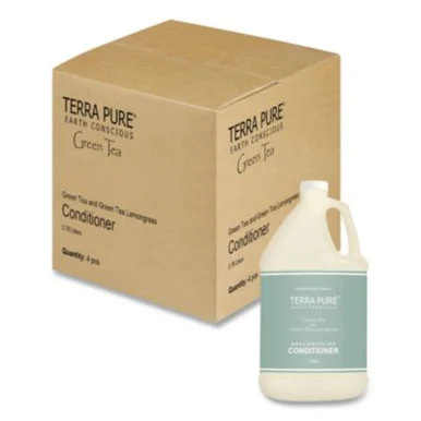 Diversified Hospitality Solutions, Ltd. 002256 Terra Pure Conditioner Gallon, Green Tea Lemongrass, 1 Gal Bottle, 4/carton