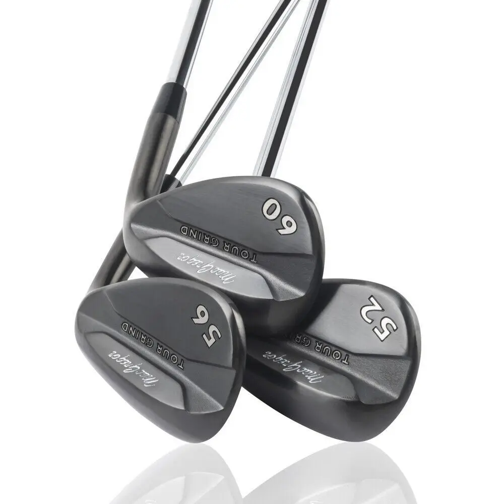 MacGregor Golf Tour Grind Milled Face Golf Wedge Set, Black, Mens Left Hand - Sports & Outdoor