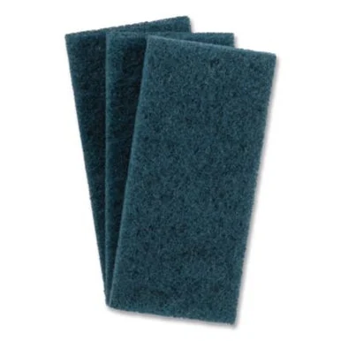 3m 08005B Doodlebug Medium-duty Scrub Pad, 4.62" X 10", Blue, 10/carton
