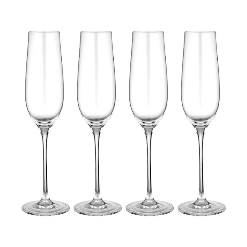 4pc Tempa Quinn 285ml Champagne Glass Sparkling Wine Drink Glassware Cup Clear - Home & Garden
