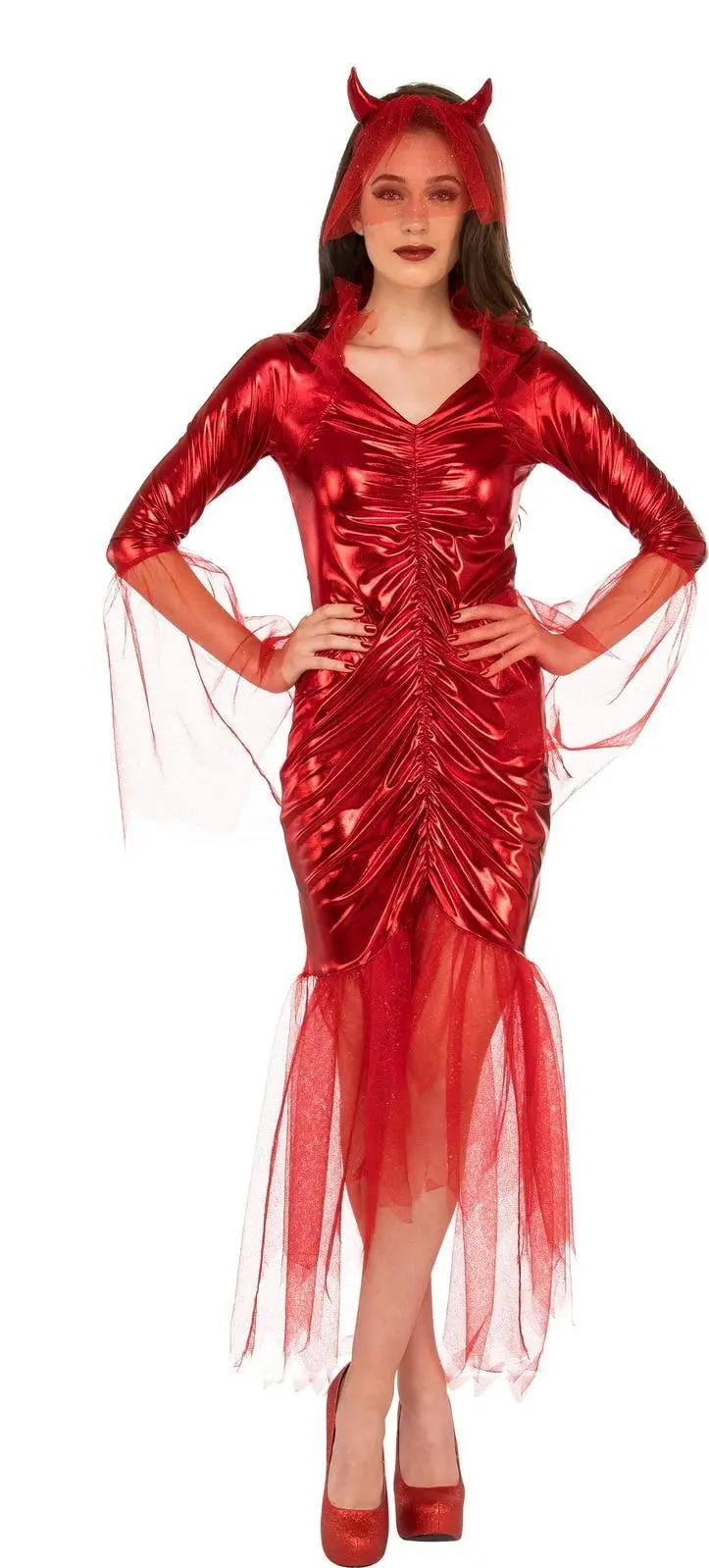 Rubies Red Devil Bride Demon/Evil Scary Women Dress Up Costume Size Standard - Fashion