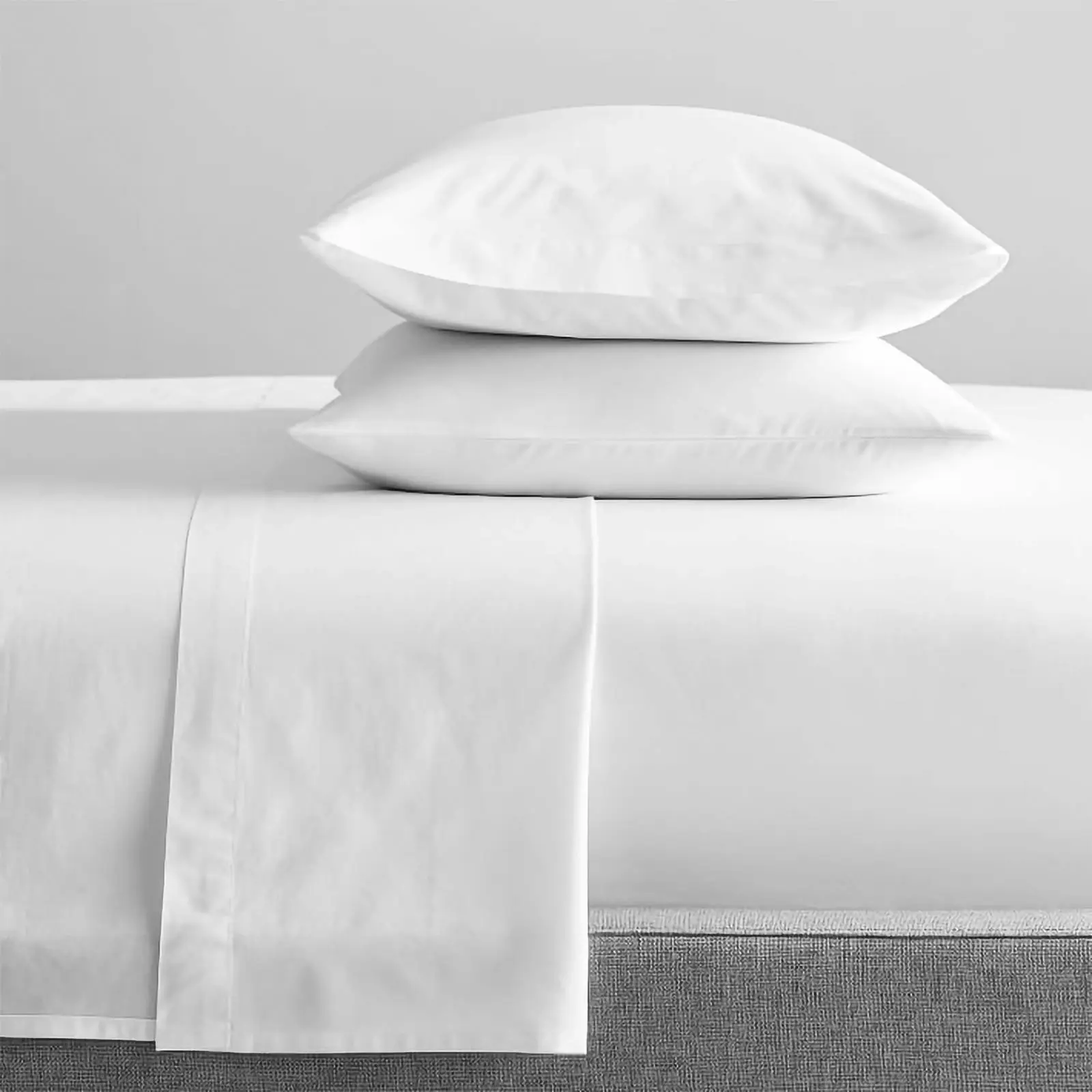 Renee Taylor Queen Bed Sheet/Pillowcases Set 300TC Organic Cotton Bedding White - Home & Garden