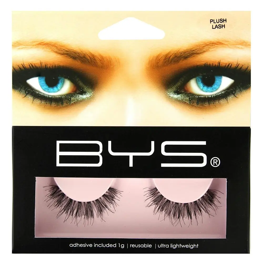 BYS Lightweight Plush Lash Extension Synthetic Fake/False Eyelashes Natural BLK - Beauty
