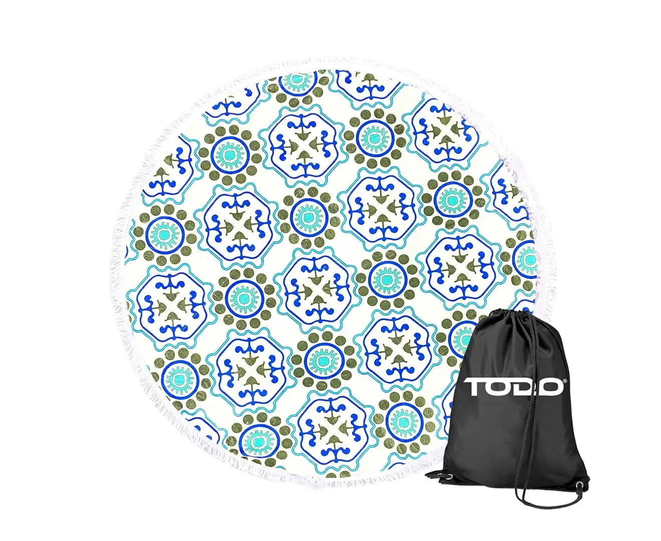 TODO Luxury Thick Microfiber Round Beach Towel Throw Rug Ttowel24 - Beauty