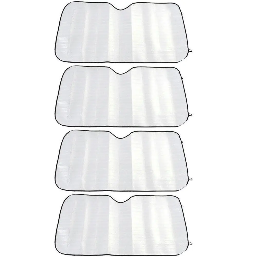 4 Pack Car Windscreen Sun Visor Reflective Shade Heat Interior Windshield Silver - Automotive