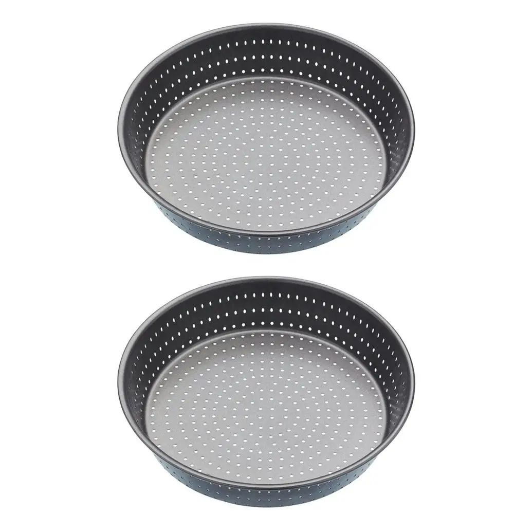 2x MasterCraft Crusty Bake 24cm Non-Stick Deep Pie Tin Baking Mould Tray Black