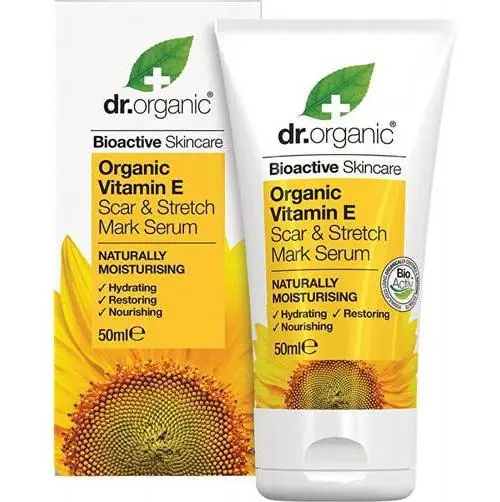 DR ORGANIC Scar & Stretch Mark Serum Organic Vitamin E 50ml - Beauty