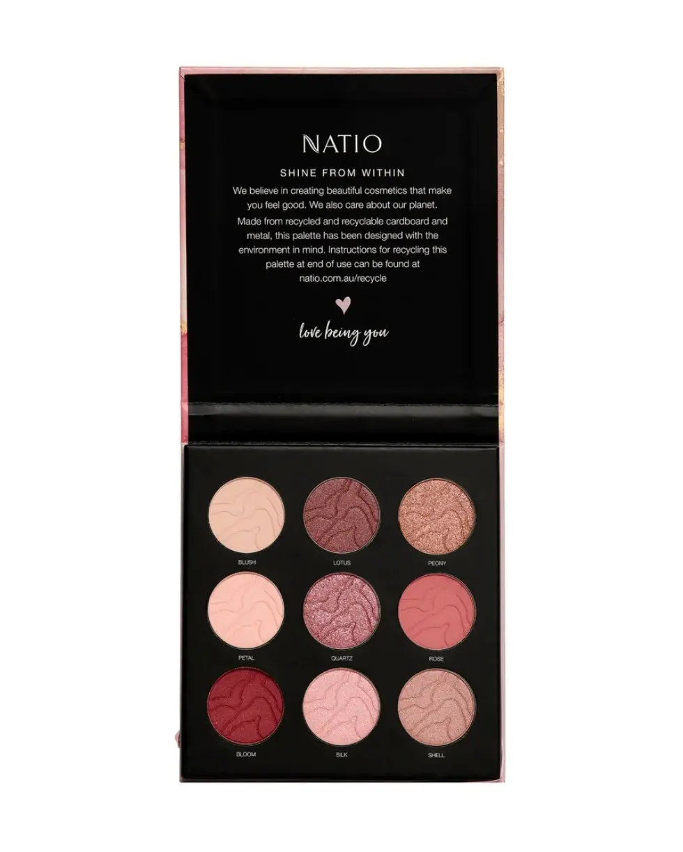 Natio Mineral Eyeshadow Palette Rose Quartz - Beauty