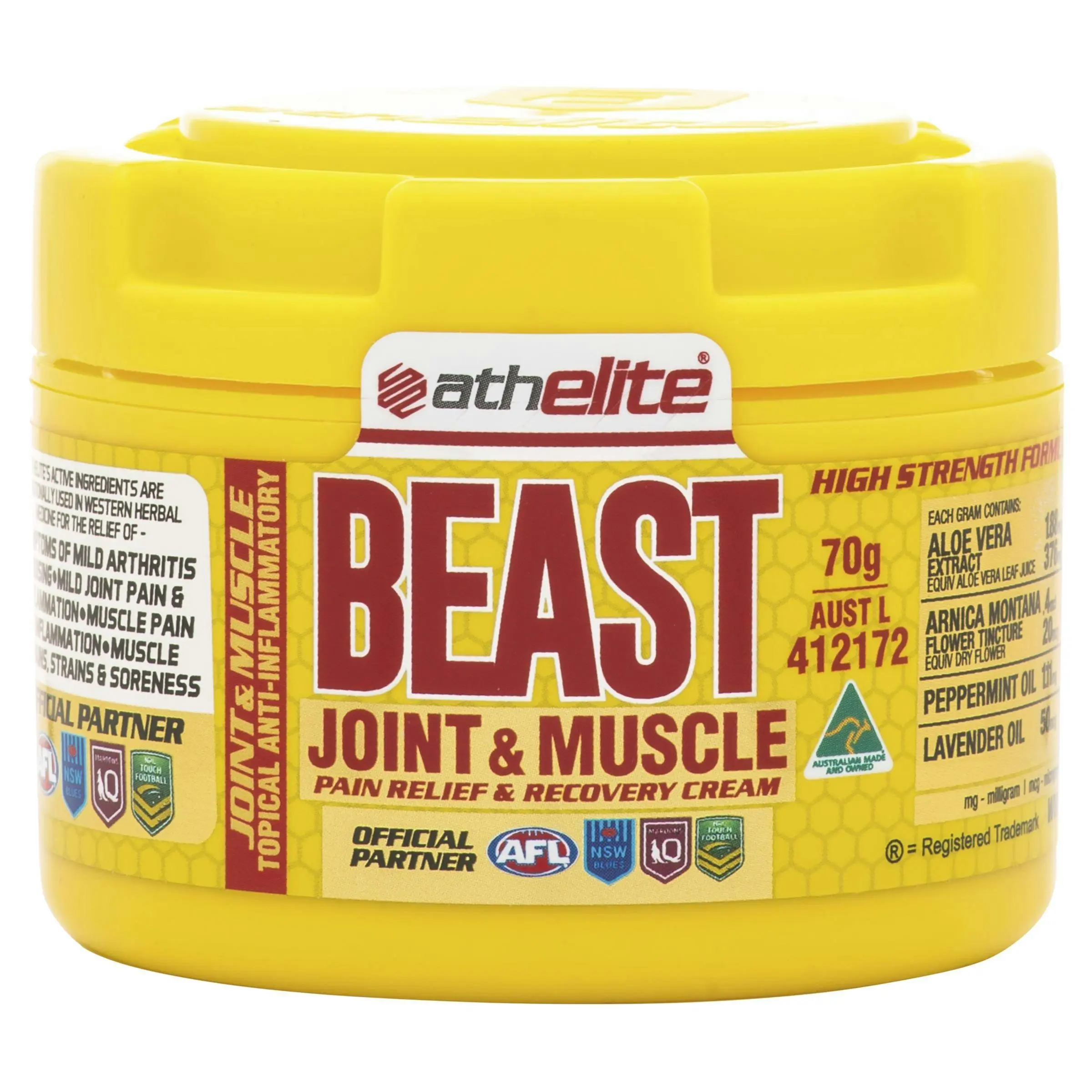 Athelite Beast Joint & Muscle Pain Relief & Recovery Cream 70G - Health