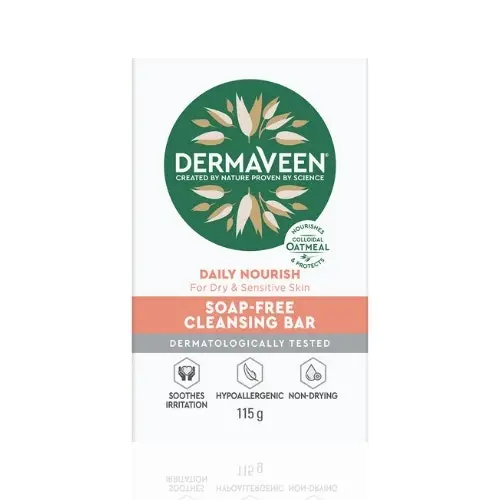 DermaVeen Daily Nourish Soap-free Cleansing Bar 115g