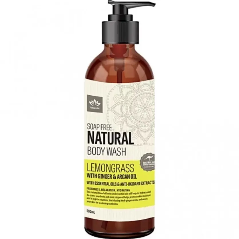 Nelum Body Wash Lemongrass With Argan Oil 500ml - Beauty
