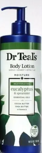 Dr Teal's Body Lotion, Moisture + Rejuvenating, Eucalyptus & Spearmint - 532ml