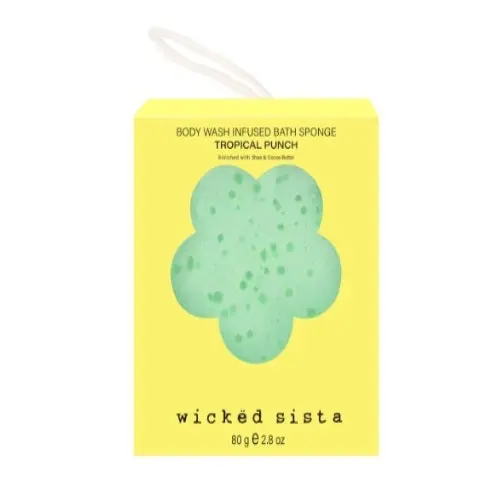 Wicked Sista Body Wash Infused Sponge Tropical Punch - Beauty