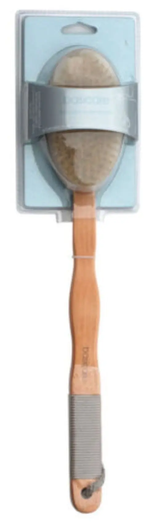 Basicare Wooden Bath Brush With Long Handle 41cm - Beauty