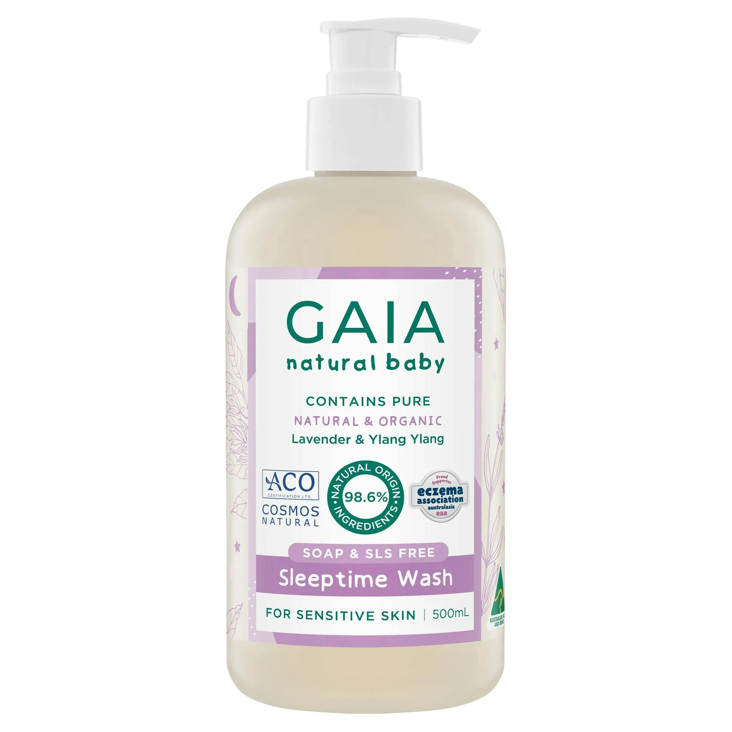 Gaia Natural Baby Sleeptime Bath Wash 500mL