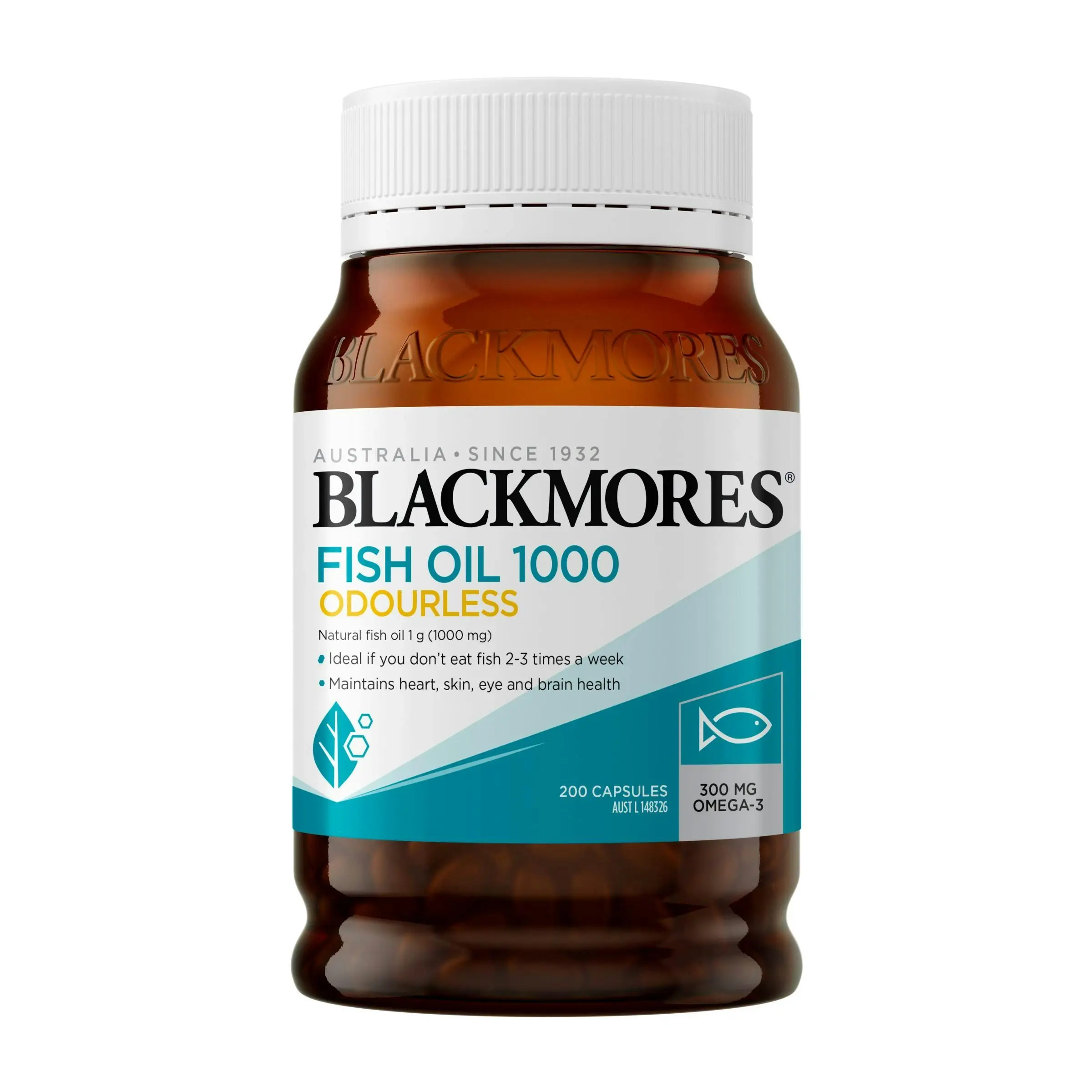 Blackmores Odourless Fish Oil 1000mg 200 Capsules - Health