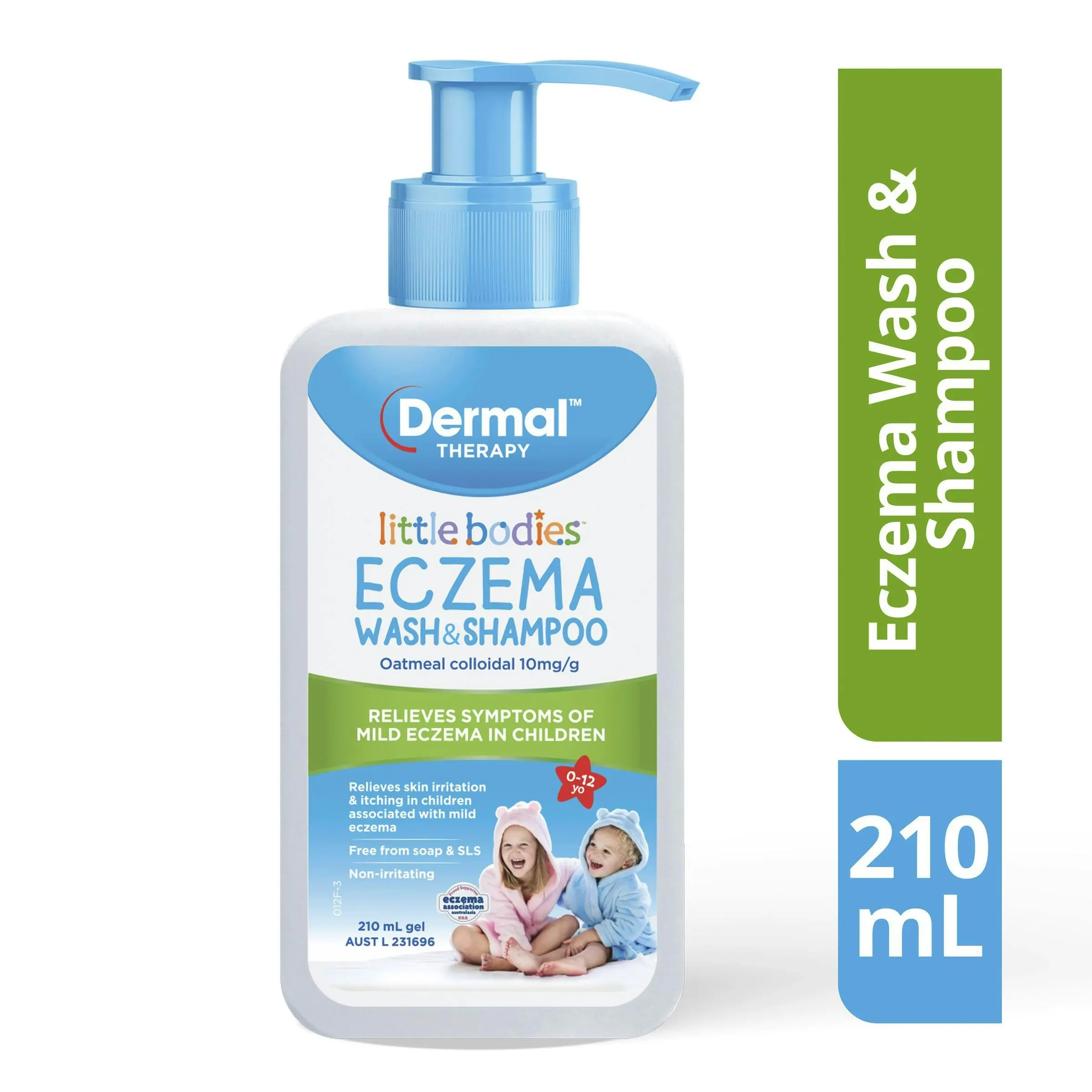 Little Bodies Eczema Wash & Shampoo Bottle With Pump 210mL - Baby