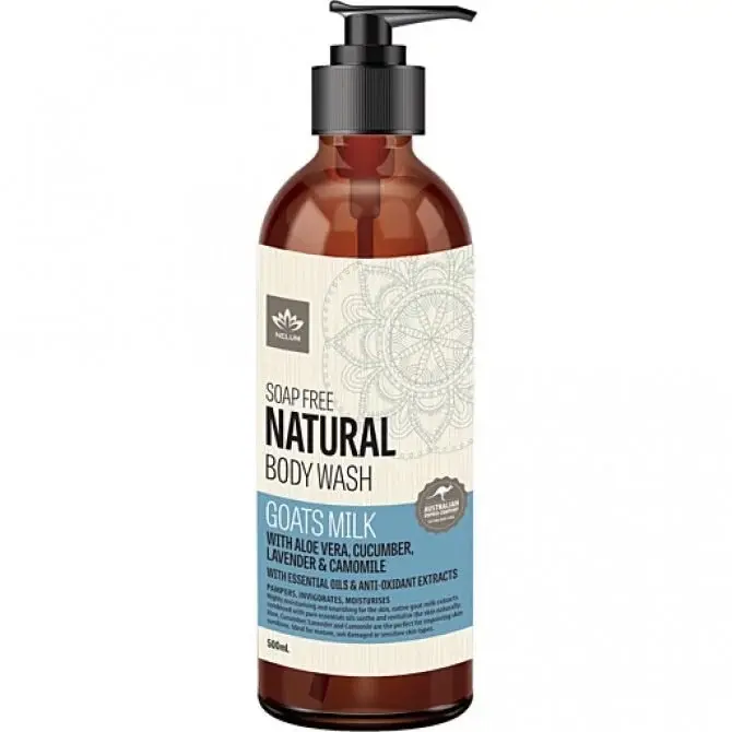 Nelum Body Wash Goats Milk With Aloe Vera 500ml - Beauty