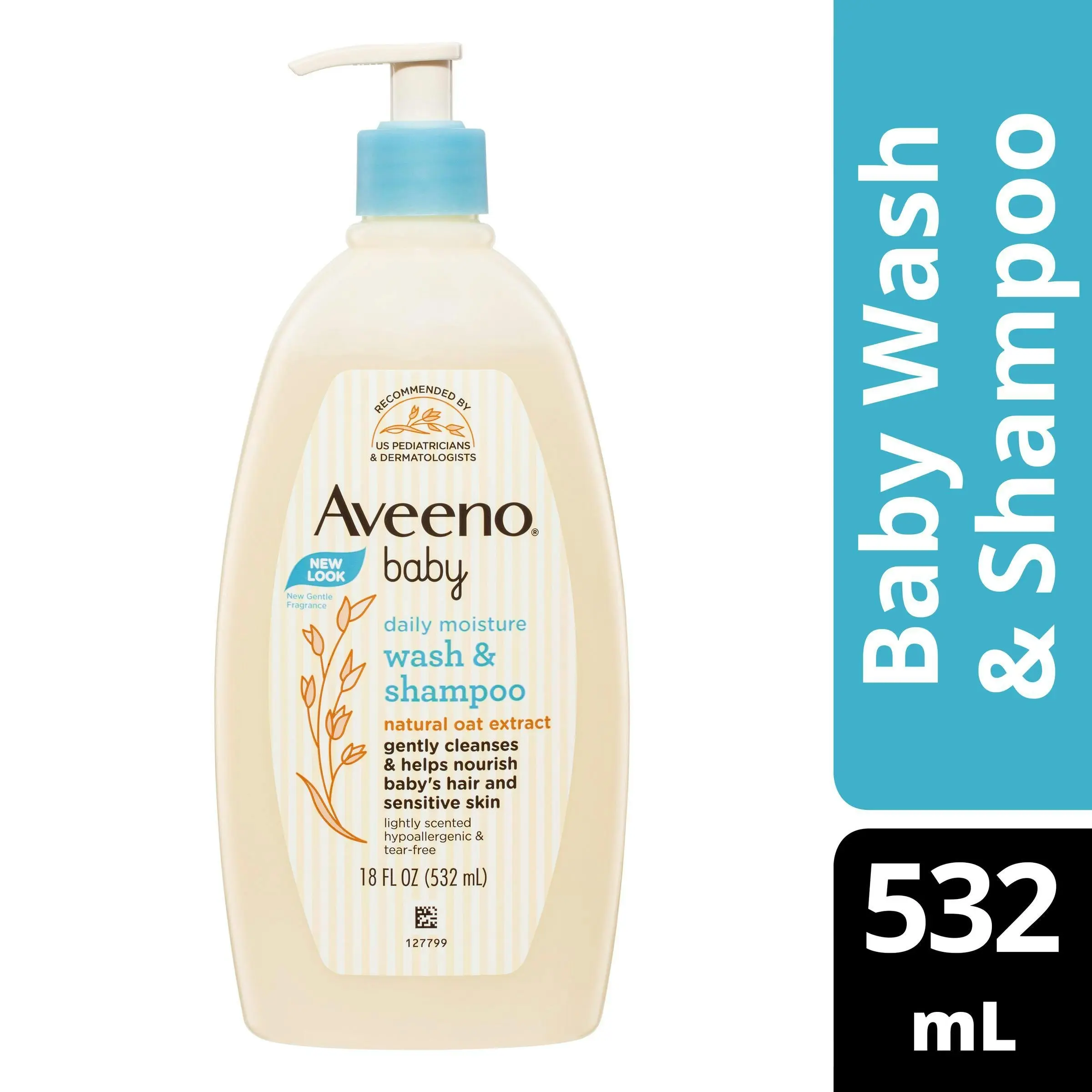 Aveeno Baby Lightly Scented Wash & Shampoo 532mL