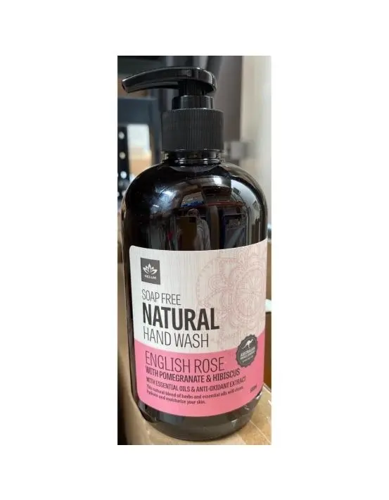 Nelum Natural Hand Wash 500ml- English Rose With Pomegranate & Hibiscus - With Essenti