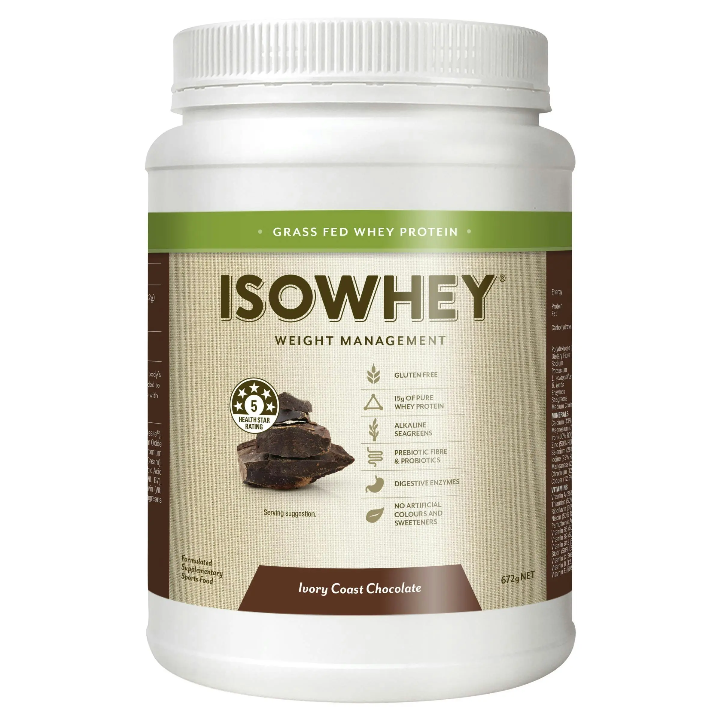 IsoWhey Ivory Coast Chocolate 672g - Health