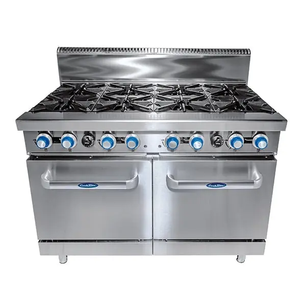 8 Burner With Oven W1219 X D790 X H1165 | Cookrite 1 Ato-8b-f-lpg