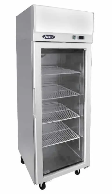 Atosa Top Mounted Single Door Glass Fridge Ycf9401 - Home & Garden