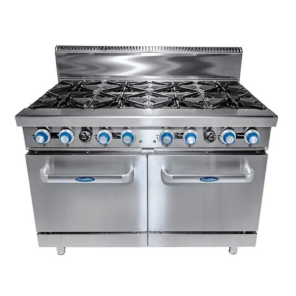8 Burner With Oven W1219 X D790 X H1165 Cookrite Ato-8b-f-ng