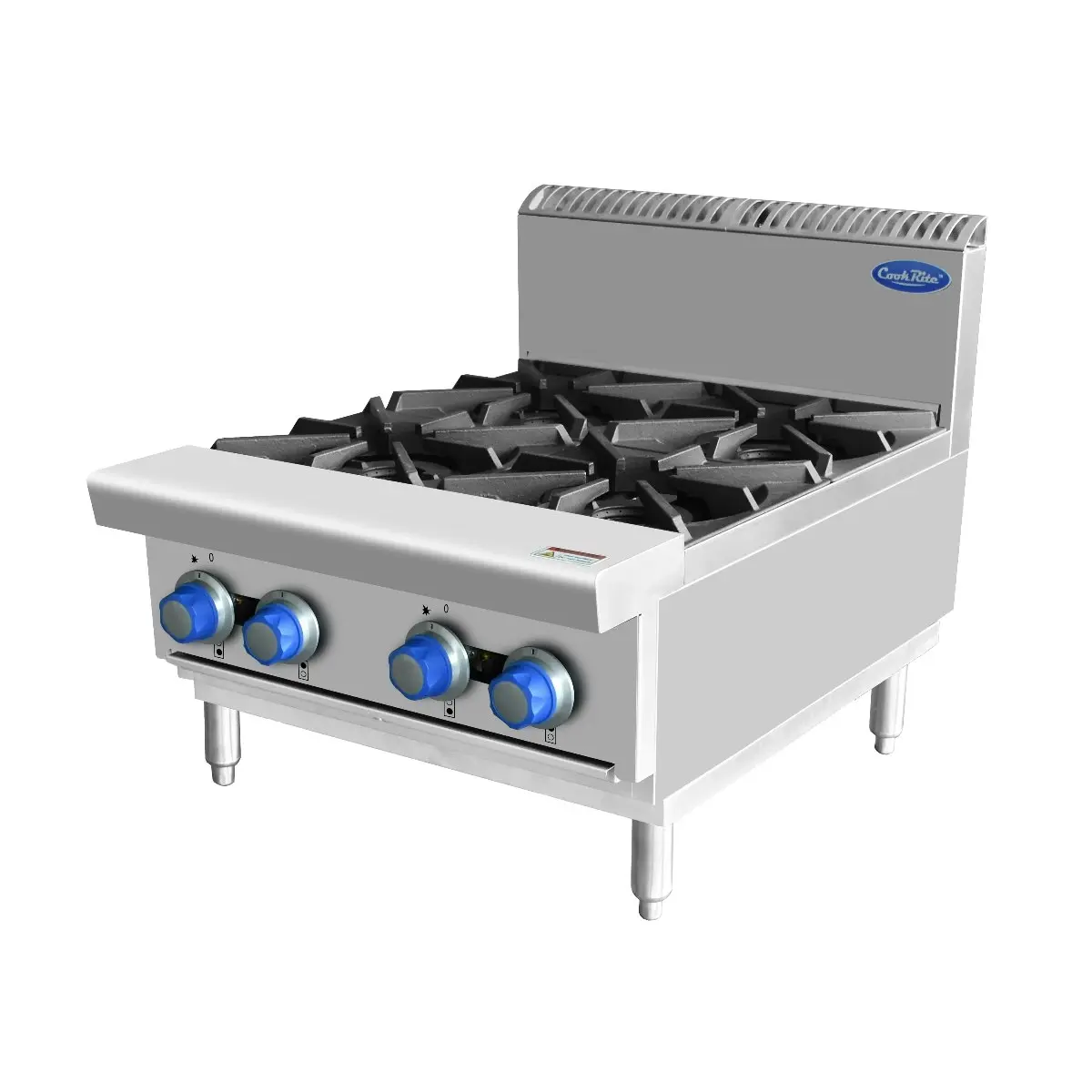 Cookrite Open 4 Burner Cook Tops Lpg At80g4b-c-lpg