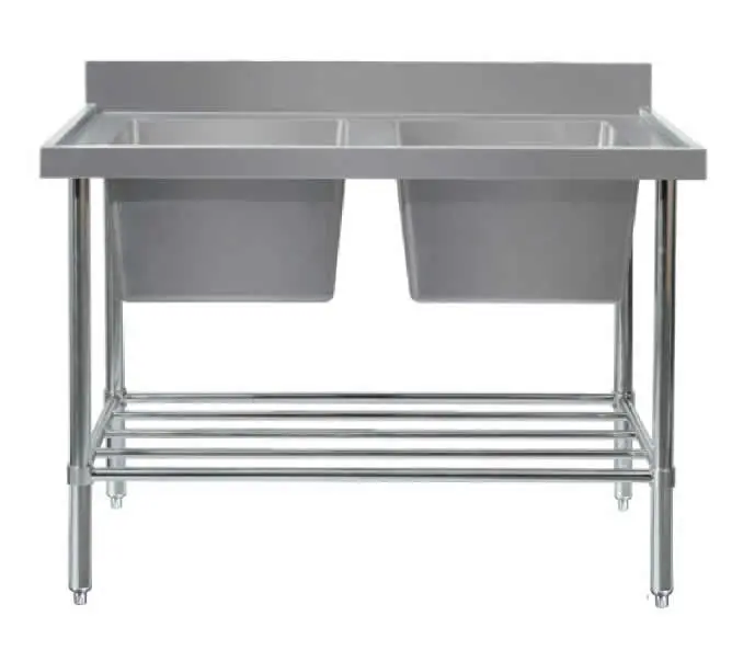 Mixrite Double Sink Bench W2400 X D600 X H900 3 Ss2624c - Hardware