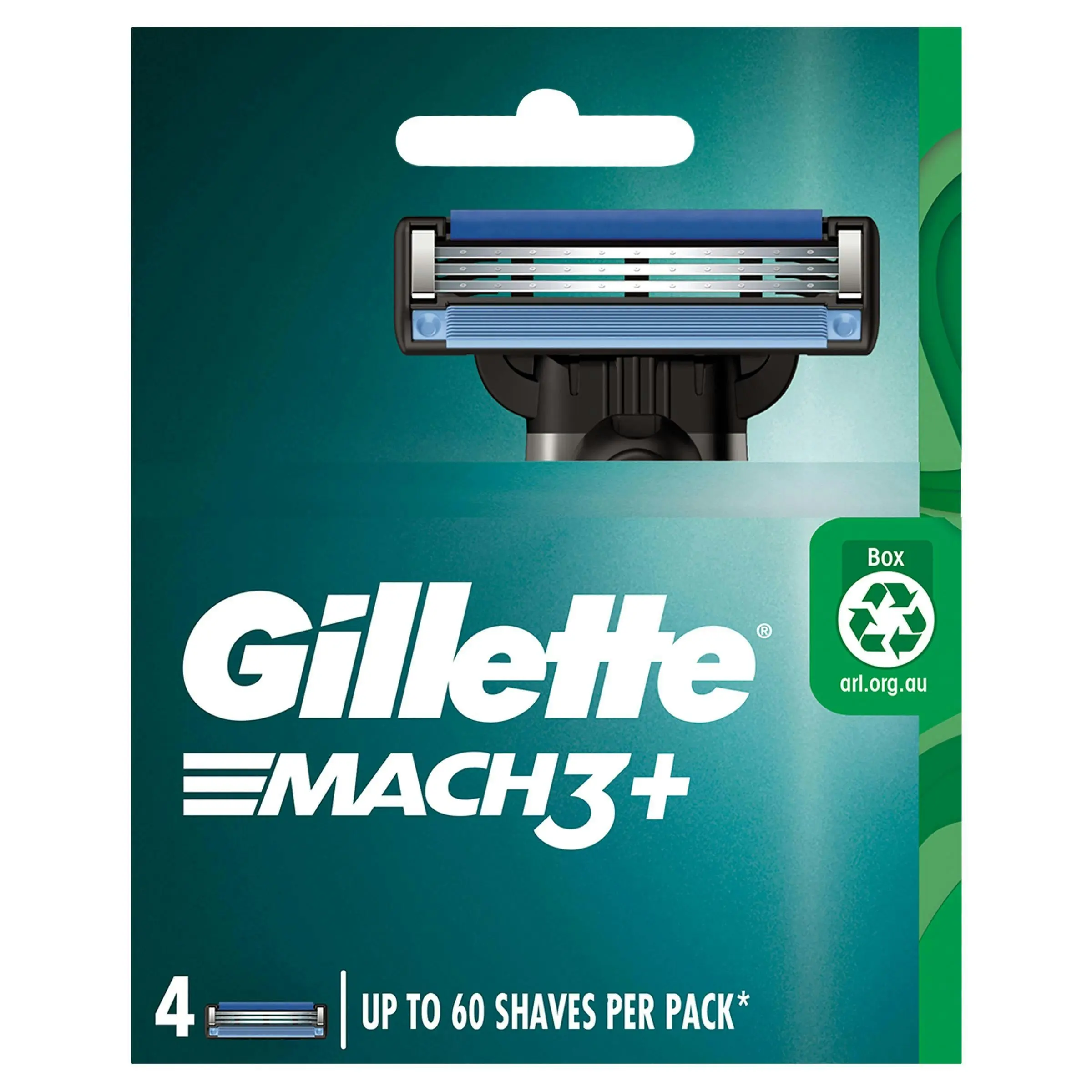 Gillette Mach 3+ Replacement Razor Blades 4 Pack - Beauty
