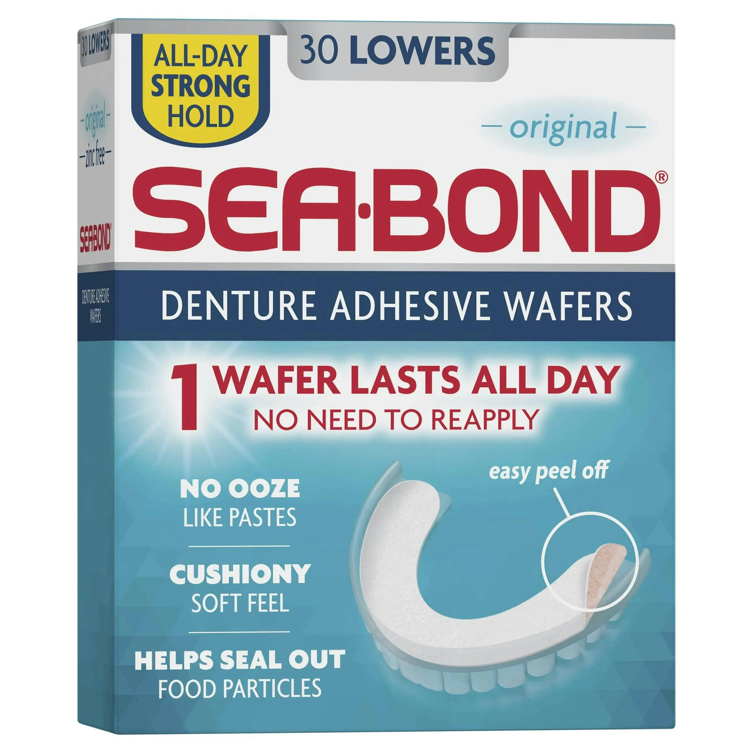Sea Bond Denture Adhesive Lowers 30 Pack - Health