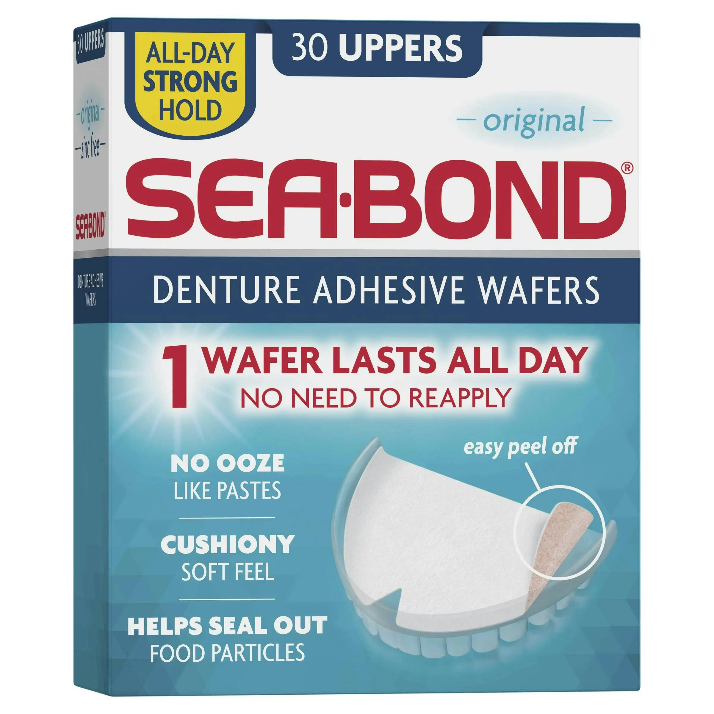 Sea Bond Denture Adhesive Uppers 30 Pack - Health