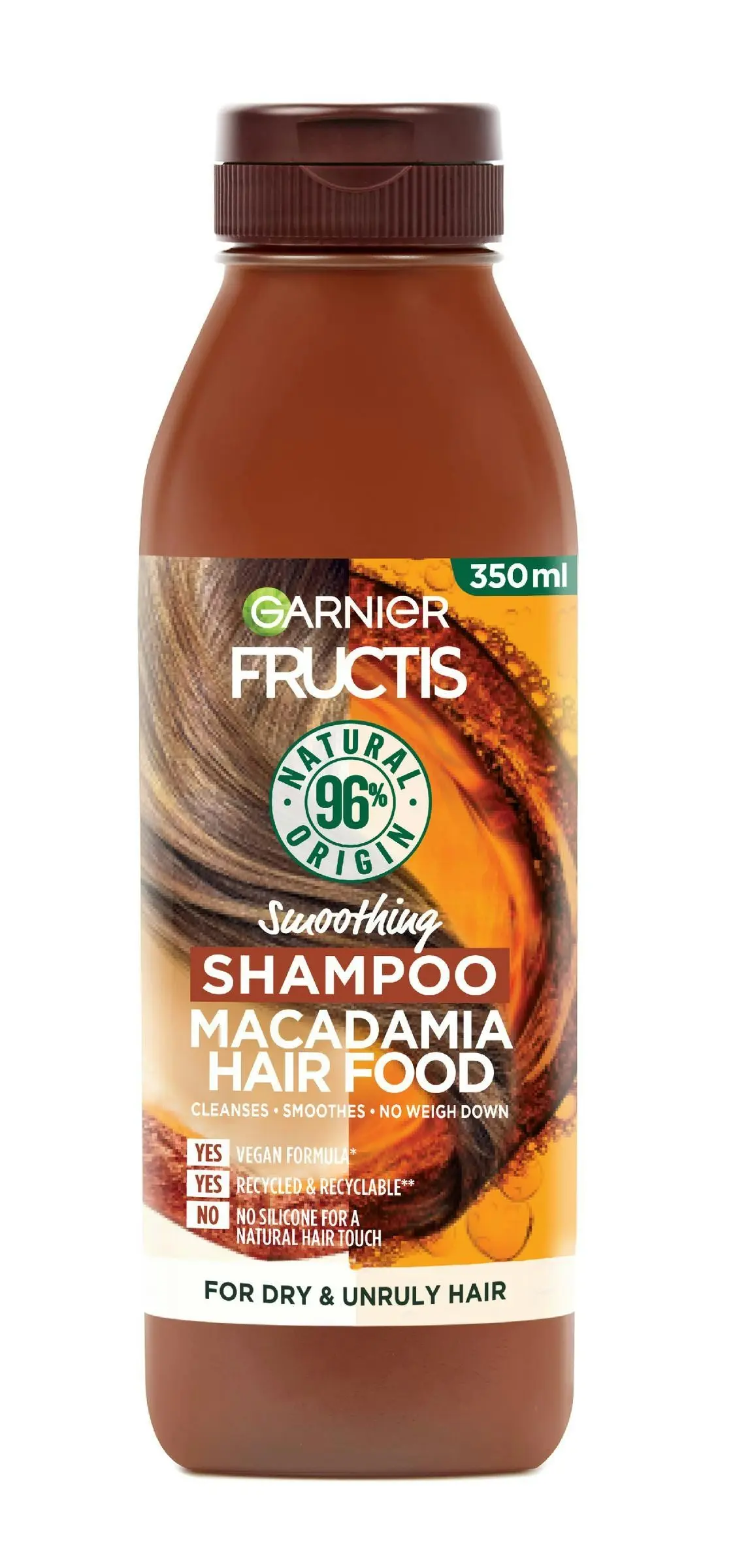 Garnier Fructis Hair Food Smoothing Macadamia Shampoo 350ml - Beauty