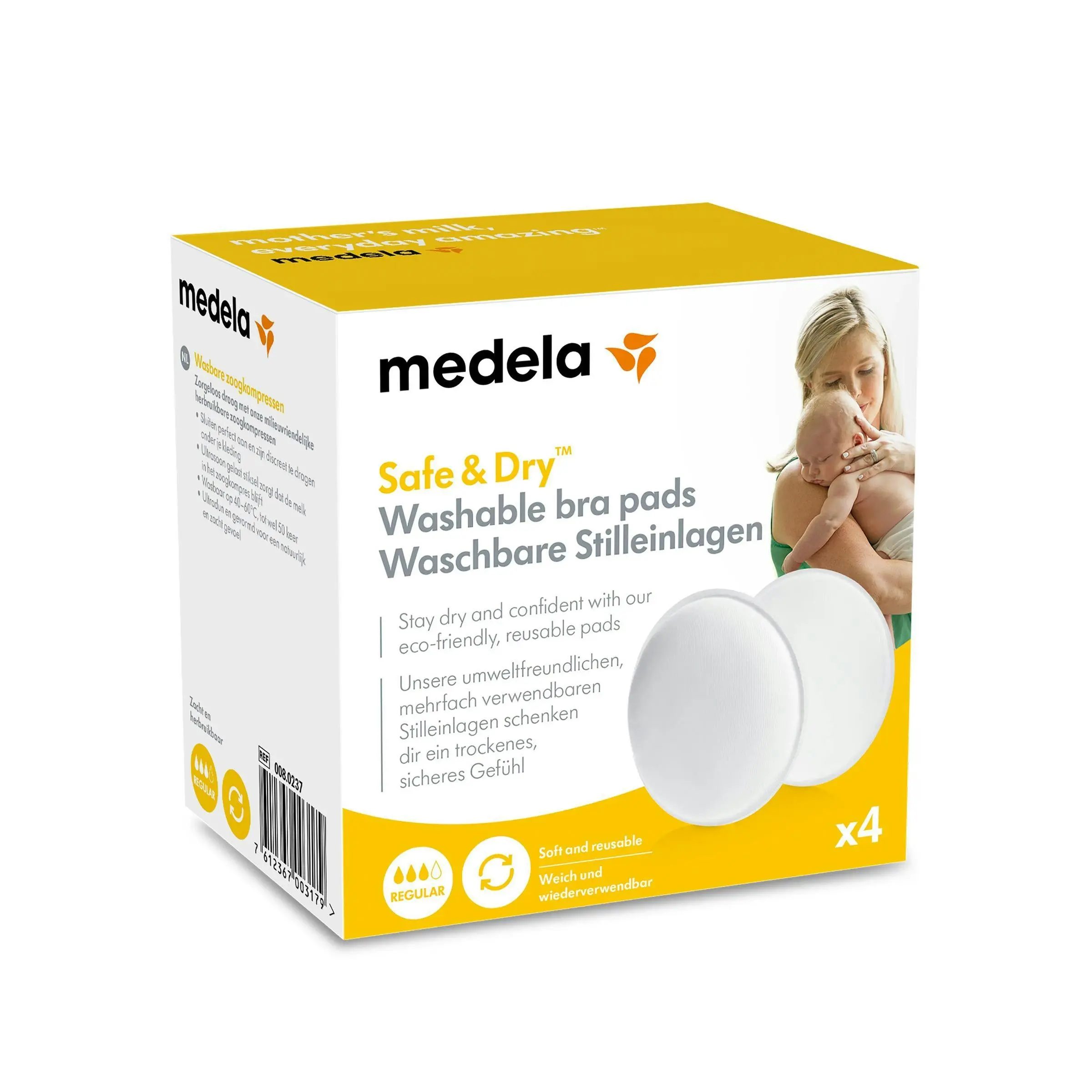 Medela Washable Bra Pads 4 Pack - Baby