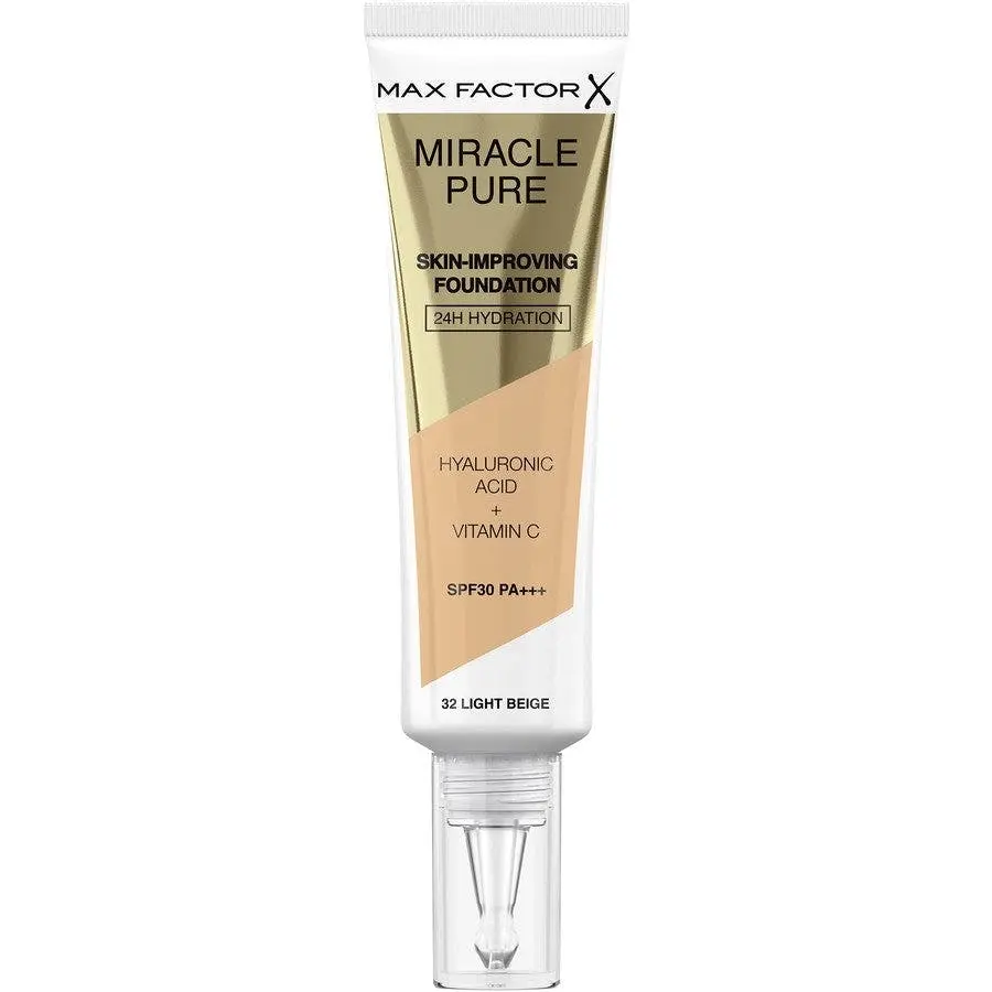 Max Factor Miracle Pure Foundation 32 Light Beige - Beauty