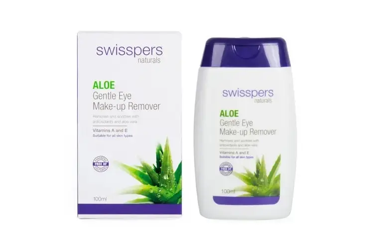Swisse Swisspers Naturals Aloe Eye Makeup Remover 100ml - Beauty
