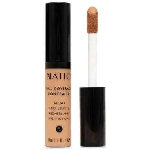 Natio Full Coverage Concealer Dark Medium 12ml - Beauty